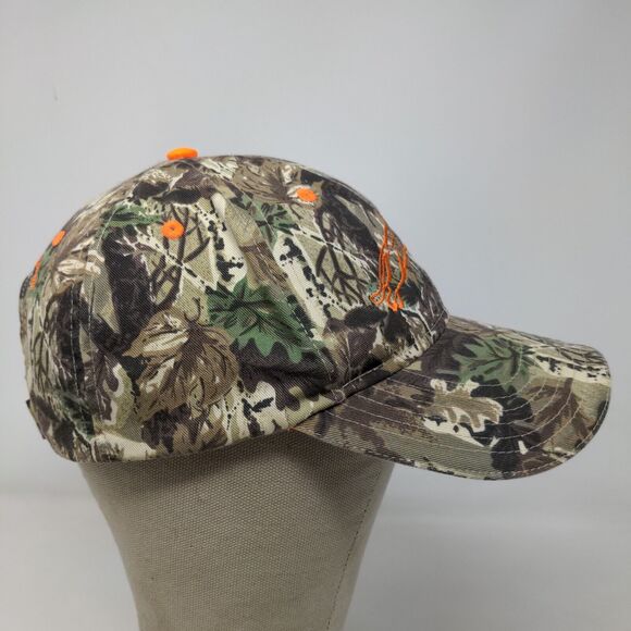 Otto Men's Strapback Hat Green Camo OSFM Panther Premium Embroidered Logo - Picture 6 of 12